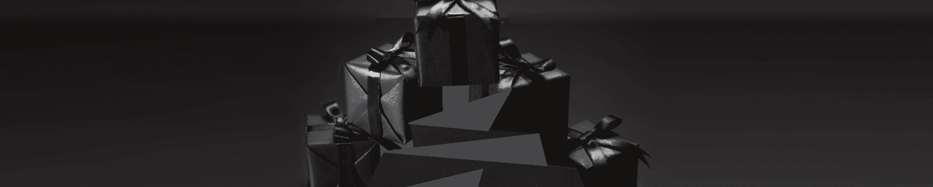 Monochrome stacked gift boxes